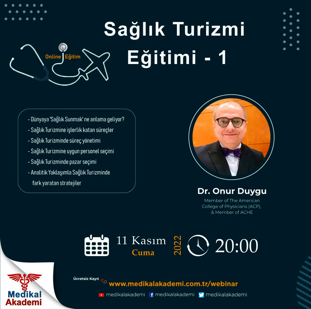 Dr. Onur Duygu ile Online Sağlık Turizmi Eğitimi Başlıyor - Bölüm 1